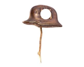 German WWII Third Reich Stahlhelm Pin - Helmet Tinnie / WHW Stickpin