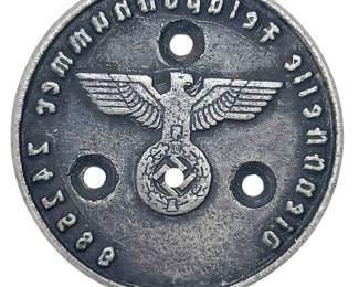 WWII German Feldkommandantur "Brüssel" Office Plaque