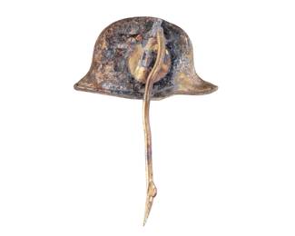 German WWII Third Reich Stahlhelm Pin - Helmet Tinnie / WHW Stickpin