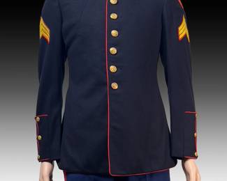 WWII US Marines 3rd Division USMC Dress Blues Jacket, Trousers & Belt
