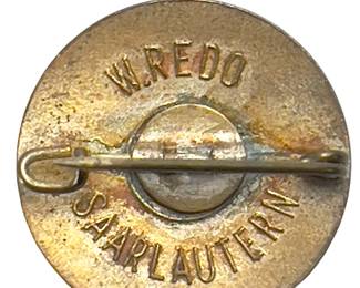 WWII German D.V.G. Westmark (Lorraine) Enameled Membership Badge by W. Redo
