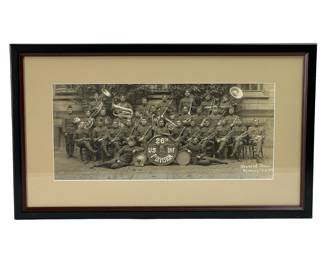 WWI US Army 1st Division 26th Infantry Regiment "Blue Spaders" Band Photo, Neuwied, Germany Occupation 1919