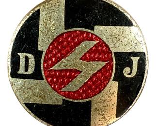 Third Reich Deutsches Jungvolk (DJ) Hitler Youth Membership Pin - RZM Marked