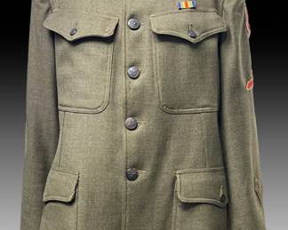 WWI US Army 825th Aero Squadron Pilot's M1917 Wool Tunic - Named