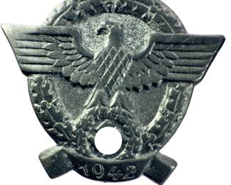 1942 German Party Tinnie - Gautag Thüringen - Maker Marked G.B. 5