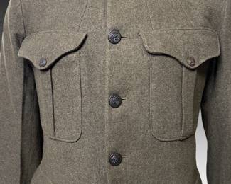 WWI US Army M1917 Service Tunic with WWI USMC 5th Marine Brigade Patch