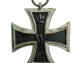 WWI German Imperial 1914 Iron Cross 2nd Class - RARE Non-Combatant Version