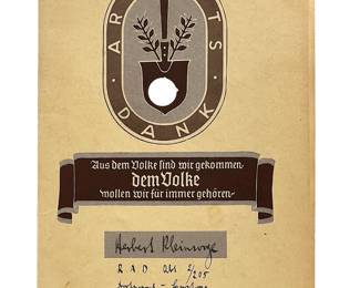 1936 RAD Photo Album - "Rally of Honour" Participant - Unit 2/205 Dortmund - 62 Photos & Sütterlin Dedications