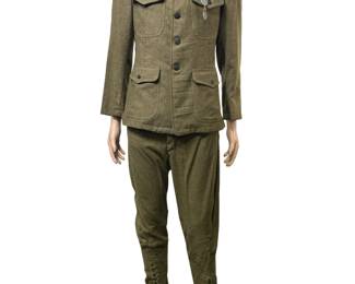 WWI US Army Doughboy Uniform Tunic & Breeches Identified 26th "Yankee" Division 102nd Infantry D Company A.E.F.