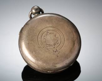 Antique 1897 Thos. Russell & Son Liverpool Sterling Silver Centre Seconds Chronograph Pocket Watch
