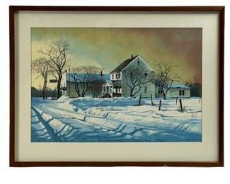 Robert William Addison (1924-1988) "Country Store" Signed Serigraph, 1977, Merrill Chase Gallery Provenance