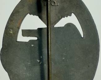 WWII German Panzer Assault Badge in Bronze by Friedrich Orth (F.O.)
