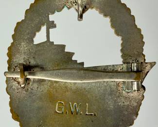WWII German Navy (Kriegsmarine) Destroyer War Badge by GWL