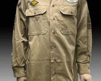WWII USAAF First Sergeant Shirt - 9th Air Force ETO, Aircrew Wings, Ruptured Duck