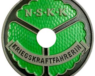 German WWII Third Reich NSKK Female War Driver Badge - RZM M1/35 - Wächtler & Lange
