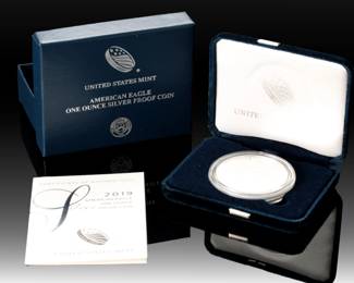 #5 2019-S American Eagle One Ounce Silver Proof Coin 19EM San Francisco Mint