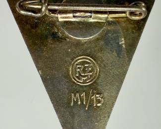WWII German DAF Membership Pin - RZM M1/13 Marked - Deutsche Arbeitsfront Badge