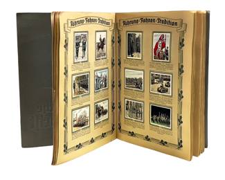 1936 Third Reich German Cigarette Card Album "Die Deutsche Wehrmacht" Hardcover & Booklet Complete Set - Pre-WWII Propaganda