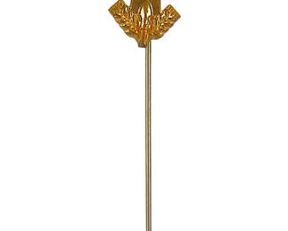 German Third Reich Era Reichsarbeitsdienst (RAD) Stick Pin - WWII Labour Service Spade & Wheat Lapel Pin