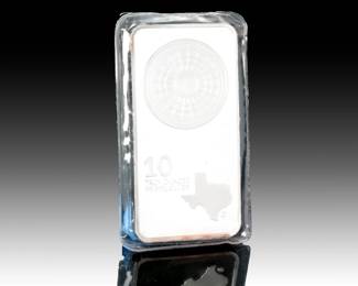 #2 Texas Mint 10 Troy Ounce 99.99 Silver Bar