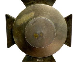 WWI Imperial German Iron Cross 1st Class - Silver Marked Screw-Back (EK1)