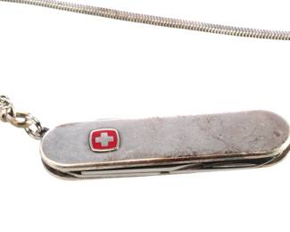 Sterling Silver Wenger Swiss Army Knife Esquire With FOB .925