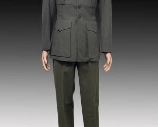 WWII USMC Dress Green Uniform - Gunnery Sergeant, 2nd Marine Division "The Fighting Deuce" - Jacket & Trousers - Dated 1943!