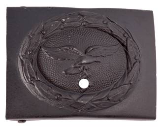 WWII German Luftwaffe Steel Belt Buckle - Blue-Grey Finish