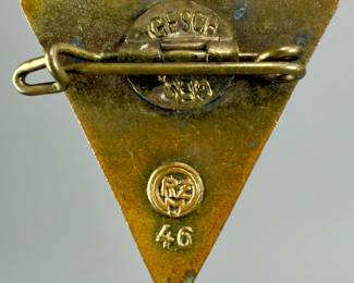 Early German NS-Frauenschaft Badge - 1st Pattern Lapel Pin - RZM 46
