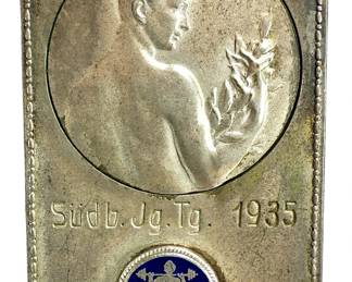1935 German Regional Youth Weightlifting 2nd Place Award Plaque