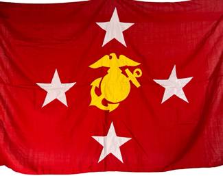 Vintage 1978 Official Flag of the Commandant of the U.S. Marine Corps, Gen. Louis H. Wilson Jr. Era, DPSC Contract