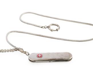 Sterling Silver Wenger Swiss Army Knife Esquire With FOB .925