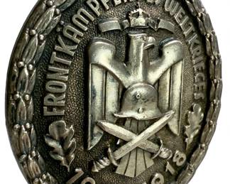 German WWI Veteran "Frontkämpfer" Badge 1914-1918 - D.R.G.M. & GES.GESCH. Marked