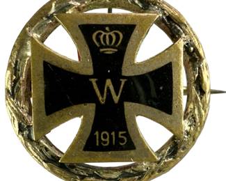 WWI Imperial German 1915 Iron Cross Patriotic Pin Brooch