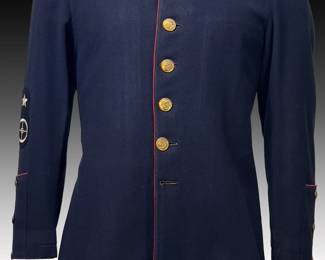 Pre-WWII US Marine Ship Detachment Dress Blue Jacket Gun Pointer 1st Class