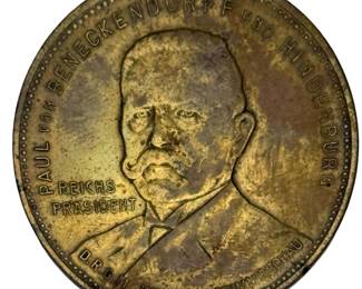 German Weimar Republic Hindenburg Advertising Token - "Spezial-Weste"