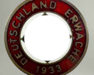 1933 German "Deutschland Erwache" Rise to Power Commemorative Badge - RZM & GES. GESCH. Marked