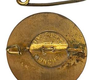 WWII German Numbered Golden Party Badge (Goldenes Parteiabzeichen) 25mm by Jos. Fuess