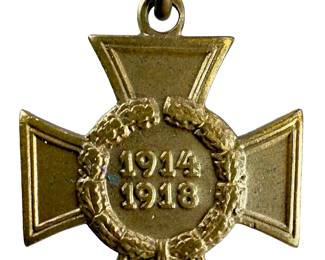 German WWI Honour Cross Miniature - Non-Combatant - LDO Marked L/11 Deumer