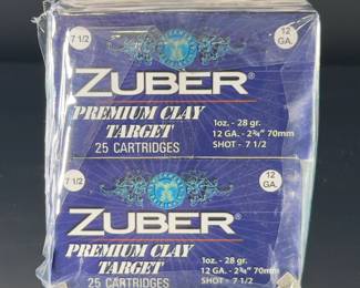 Lot of 4 Boxes 12ga Shotgun Ammunition 86 rounds Zuber Premium Clay Target Federal Power Shok Ammo