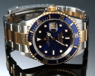 Rolex Submariner Date 16613 “Bluesy” Two-Tone 18k Gold & Stainless Steel Automatic Watch Blue Dial R16613360B9325
