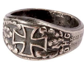 WWI German-American Patriotic 'Gold for Iron' Ring - US Patent Dated 1914
