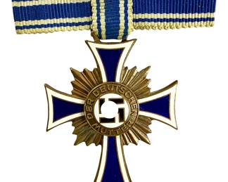 German Third Reich Mother's Cross in Bronze with Full Original Ribbon