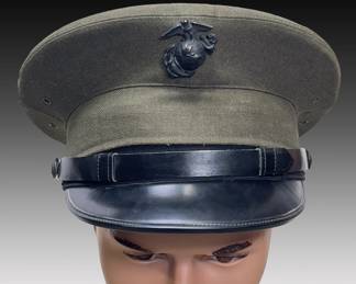 Vintage 1950s-60s Era USMC Marine Corps Enlisted Service Cap Barracks Cover