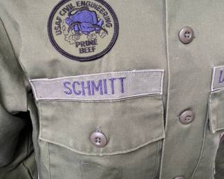Vintage 1986 USAF OG-507 Utility Uniform Shirt & Pants Staff Sergeant 60th Military Airlift Wing PRIME BEEF Air Force