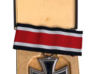 WWII German Iron Cross 2nd Class 1939 (EK2) Medal Set with LDO Marked Case - Third Reich Original