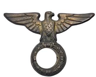 WWII German Army Wehrmacht Visor Cap Eagle - F.L.L. Maker Marked - Friedrich Linden Lüdenscheid - Third Reich Insignia
