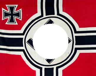 WWII German Reichskriegsflagge - Marked Reich War Flag - 1.5x2.5 Meter Kriegsmarine Size - Third Reich Era