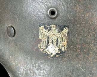 WWII German M42 (Heer) Single Decal Steel Helmet