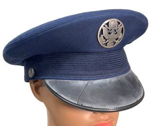 Vintage 1983 USAF Officer's Service Dress Cap by Bernard | Hap Arnold Insignia | Cold War Era